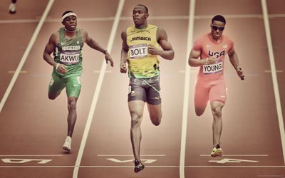 Усэйн Болт, Usain Bolt, ямайский легкоатлет, олимпийский чемпион