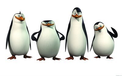 пингвины, 3д, penguins, мультфильм