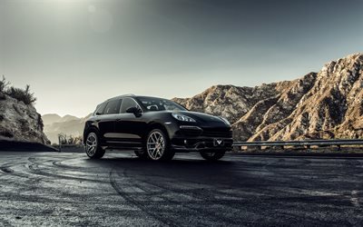 Черный Порш, Кайен, 2013 Porsche Cayenne, внедорожник, роскошные автомобили