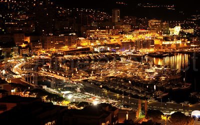 ночное Монте-Карло, Монако, Monte Carlo