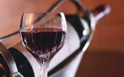 красное вино, бокал, red wine, wineglass