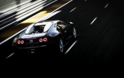 автомобиль, машина, Bugatti, спорт, дорога, скорость