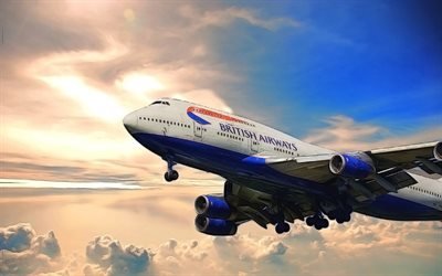 british airways, boeing, 747, jumbo jet, дальнемагистральный, airport, аэропорт, haul