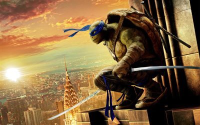 Черепашки ниндзя 2, Teenage Mutant Ninja Turtles - Out of the Shadow, 2016, боевик, фантастика, Леонардо, Leonardo