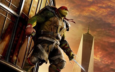 Черепашки ниндзя 2, Teenage Mutant Ninja Turtles - Out of the Shadow, 2016, боевик, фантастика, Рафаэль, Raphael