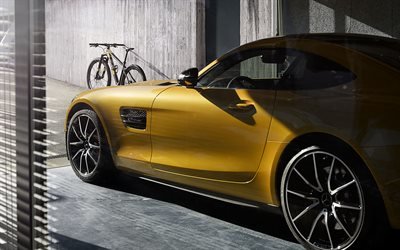 Rotwild GT S, горный велосипед, Мерседес-Бенц, спортивный автомобиль, Mercedes-Benz, AMG GT