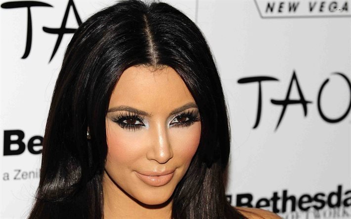 Kim Kardashian, Kim Kardashian, portrait, celebrity makeup