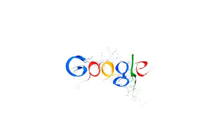 Гугл, креативный логотип, Google, краски