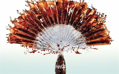 Кока-кола, веер, креатив, Coca-Cola
