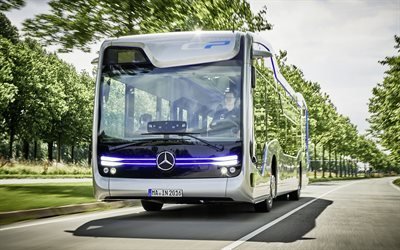 Мерседес-Бенц, беспилотный городской автобус, концепт, 2016, Mercedes-Benz, Future Bus
