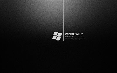 windows 7, эмблемы, белая линия, monochrome, логотипы, чёрнобелый, greyness, серость, white line, logos, logo