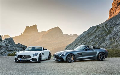 Mercedes-Benz AMG GT-C, Roadster, 2017, мерседес, спортивное купе, спортивные автомобили