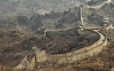 Великая Китайская стена, чудеса света, Китай, памятники архитектуры