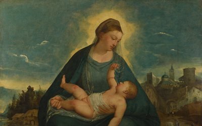 картина, Богородица, нарисованная Дева Мария, Богородиця, намальована Діва Марія, Рождество