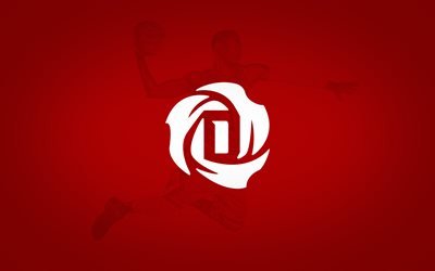 Derrick Rose, D'Rose, D'Rose wallpaper, logo, красный, логотип, NBA