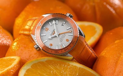 Омега, наручные часы, Omega, Omega Seamaster Planet Ocean Orange Ceramic