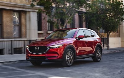 Мазда цх-5, 2018, новый кроссовер, красный цвет, Mazda CX-5, новые автомобили