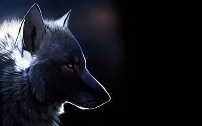нарисованный волк, намальований вовк