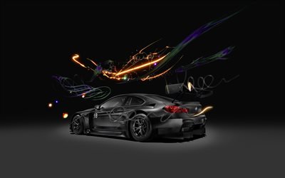 БМВ, гоночное купе, тюнинг, поп-арт, Цао Фэй, Cao Fei, 2017, BMW, Art Car, M6 GT3
