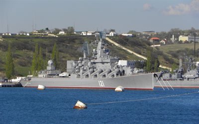военные корабли, обои с кораблями, гвардейский ракетный крейсер, Москва, номер 121, Проект 1164