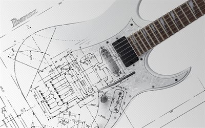 схема, электрогитара, чертеж, electric guitar, чертеж гитары