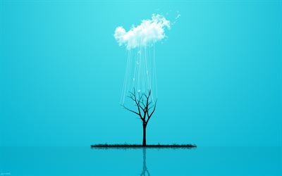 облако, tree, дерево, нити, thread, cloud