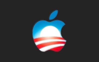 Apple, серый фон, Эпл, креативное лого