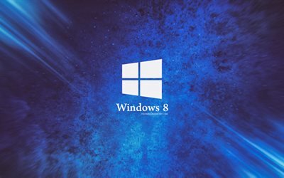 Windows 8, Виндоус 8, логотип, синий фон
