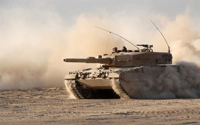 немецкий танк, Леопард 2, танк, Leopard 2 A4, армия Германии, пустыня