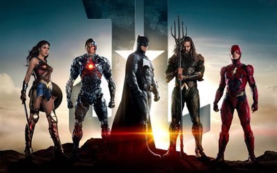 Лига Справедливости, 2017, Justice League, супер герои, супермен, Бэтмен, Чудо?женщина, Аквамен, Флэш
