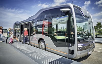 Мерседес-Бенц, беспилотный городской автобус, концепт, 2016, Mercedes-Benz, Future Bus