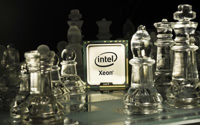 процессор, интел, Intel, хeon, шахматы, доска, фигуры