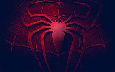 логотип спайдермена, креатив, супергерои, 3д, spiderman