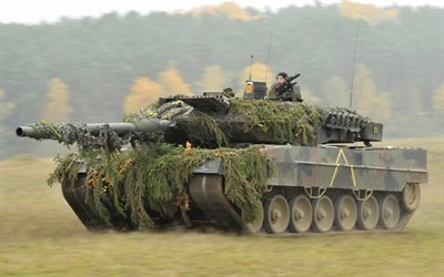 немецкий танк, леопард 2а, немецкая армия, камуфляж, Leopard 2