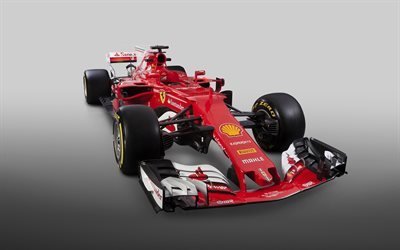 Формула 1, Феррари, Ferrari SF70H, 2017, гоночный болид, Formula 1