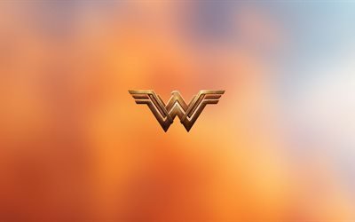 Чудо-женщина, логотип, боевик, 2017, 4k, Wonder Woman