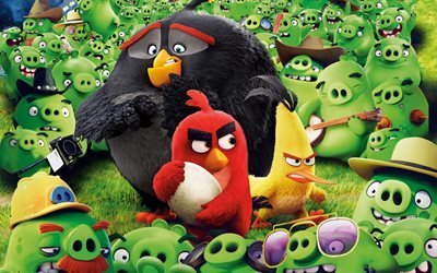 Злые птицы, фильм, Angry Birds, 2016, Red, Chuck, Bomb