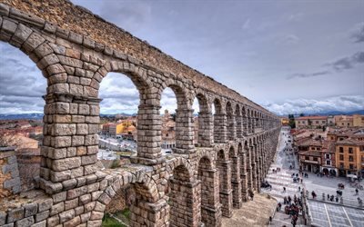 Римский Акведук, Сеговия, Испания, The Roman Aqueduct, Segovia, Spain