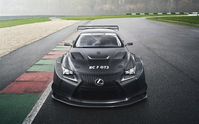 суперкары, 2017, Lexus RC F GT3, гоночная трасса, спорткары, Лексус