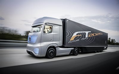 Мерседес-Бенц, грузовик с системой автопилота, Mercedes-Benz, Future Truck 2025