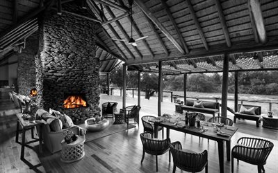 Деревянный домик, Отель Lion Sands, Национальный парк Крюгера, Южная Африка, Kruger National Park, South Africa