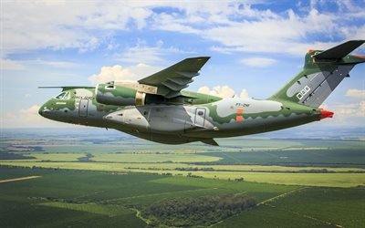 Embraer KC-390, двухмоторный транспортный самолет средней дальности, ВВС Бразилии