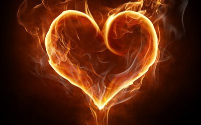 огненное сердце, огонь, дым, сердце, вогняне серце, вогонь, дим, серце