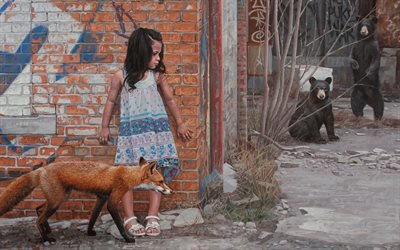Кевин Петерсон, Kevin Peterson, американский художник, серия картин, Graffiti Girls