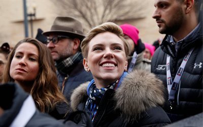 Скарлетт Йоханссон, Женский марш против Дональда Трампа, Вашингтон, Scarlett Johansson, Womens March, Washington