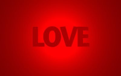 красный фон, love, любовь, слово, кохання