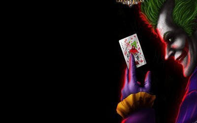 Джокер, арт, карты, 4k, Joker